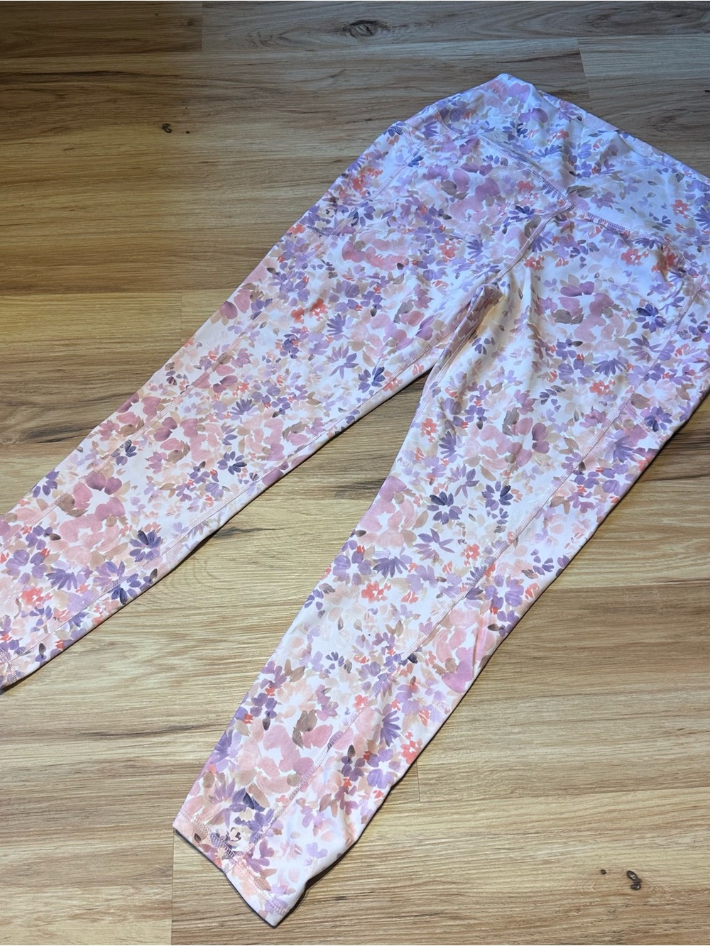 RBX Pastel Pink & Lavender Floral Leggings